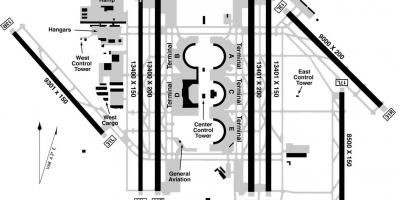 DFW аеродромски терминал б мапа