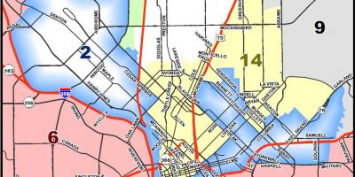 Далас на советот на град област на мапата