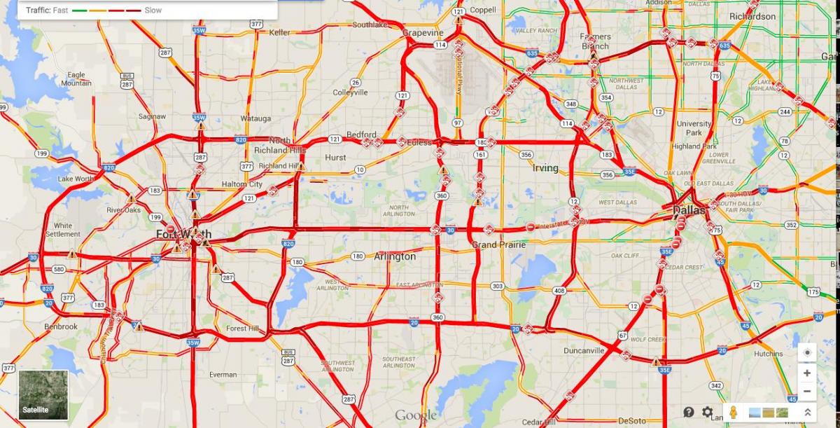 карта на Далас сообраќај