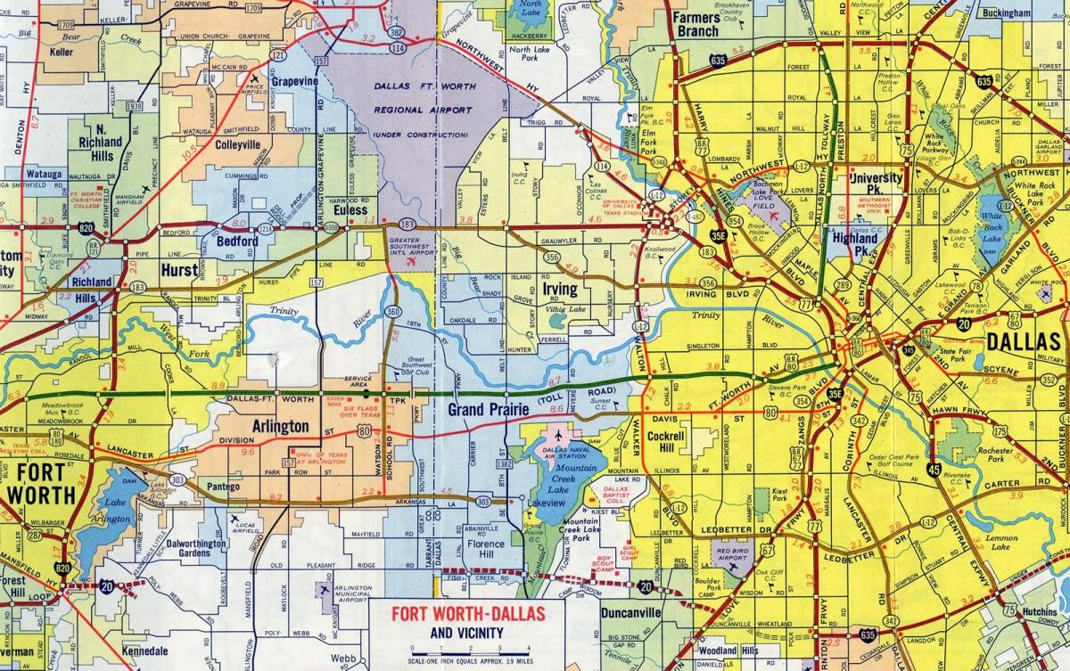 мапа на патишта Далас