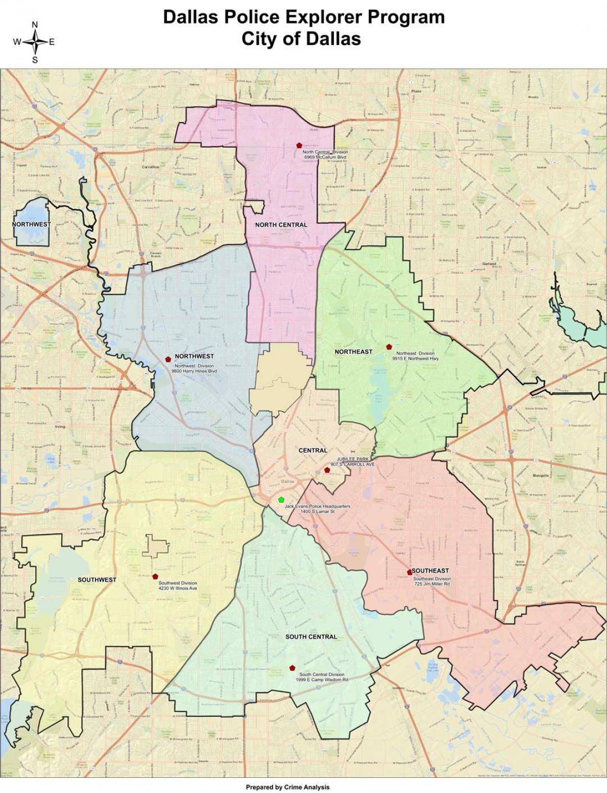 Далас област на мапата