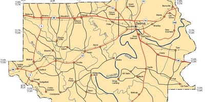 Карта на Далас каунти