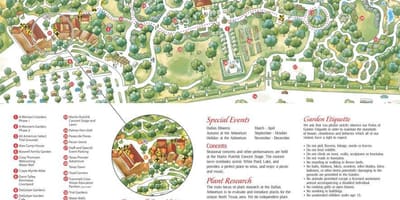 Карта на Далас arboretum